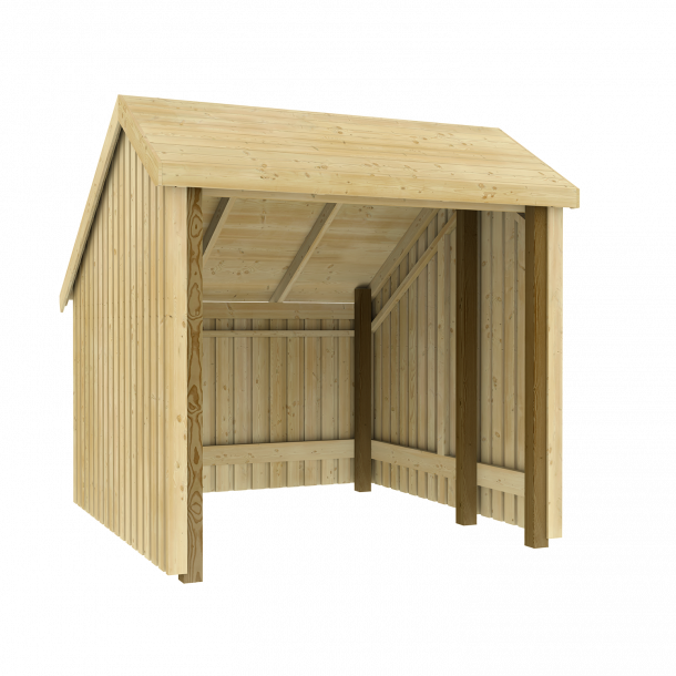 Plus Cykelskur Udv. grundml: BxLxH 229x291x248/250 cm