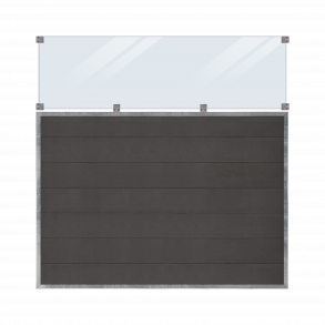 Plus Futura Komposithegn m/glas 180x180 cm ekskl. Skruer