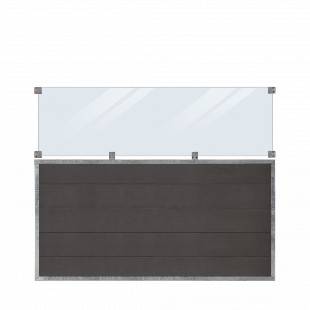 Plus Futura Komposithegn m/glas 180x145 cm ekskl. Skruer