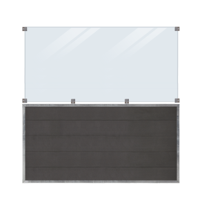 Plus Futura Komposithegn m/glas 180x180 cm ekskl. Skruer