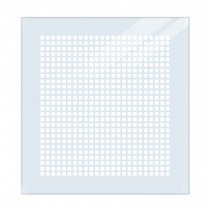 Plus Glaselement m/silketryk 86x91 cm