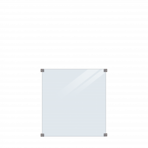 Plus Glashegn inkl. 4 beslag 90x91 cm