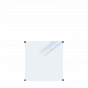 Plus Glashegn inkl. 4 beslag 90x91 cm