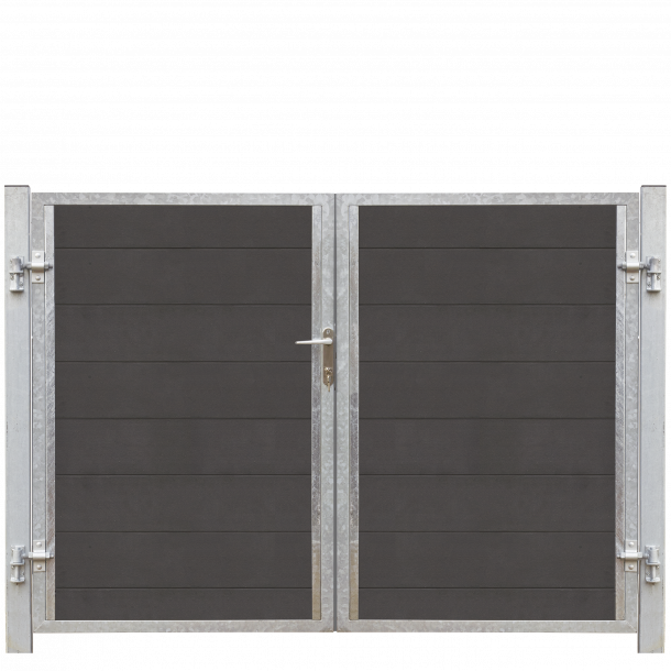 Plus Futura Dobbeltlge venstre 197x145 cm + 16 cm stolper ekskl. skruer