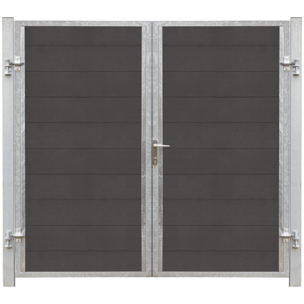 Plus Futura Dobbeltlge hjre 197x180 cm + 16 cm stolper ekskl. skruer