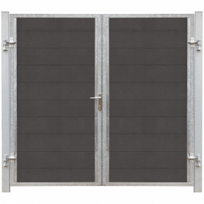 Plus Futura Dobbeltlge venstre 197x180 cm + 16 cm stolper ekskl. skruer