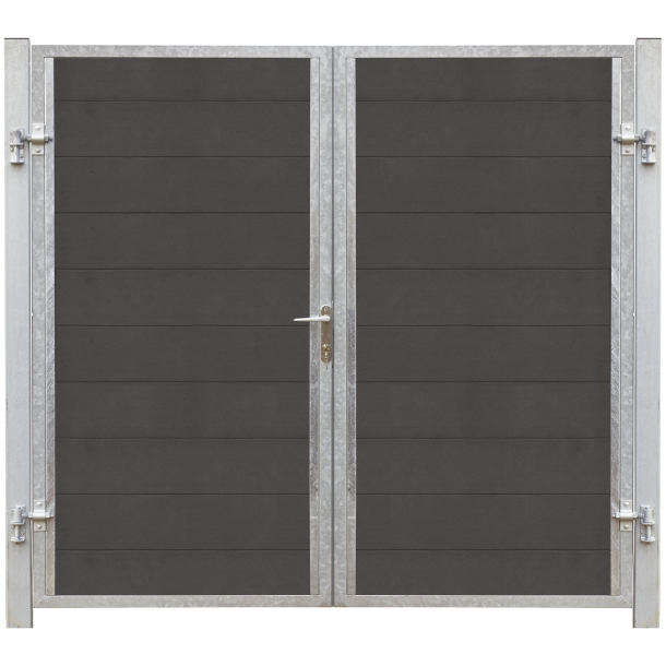 Plus Futura Dobbeltlge venstre 197x180 cm + 16 cm stolper ekskl. skruer