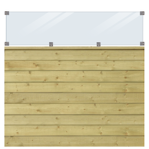 Plus PLUS Klink Profilhegn inkl. glas 174x163 cm