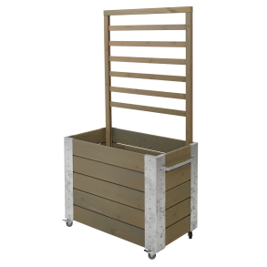 Plus Cubic Blomsterkasse m/espalier 87x50x155 cm inkl. hjul
