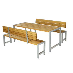 Plus Plankest Bestr af:  Bord og 2 Bnke + 2 Rygln