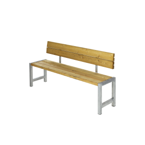 Plus Plankebnk m/rygln 176x38x81/45 cm