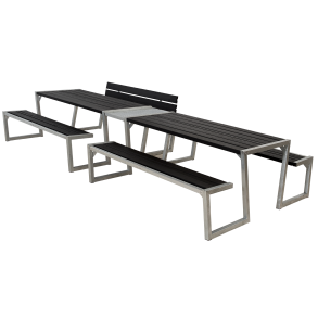 Plus Zigma Bord/Bnkest x 2 Inkl. 1 Rygln og Sammenbygningsmodul