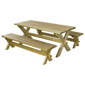 Plus Nostalgi Plankest Bestr af:  Bord og 2 Bnke