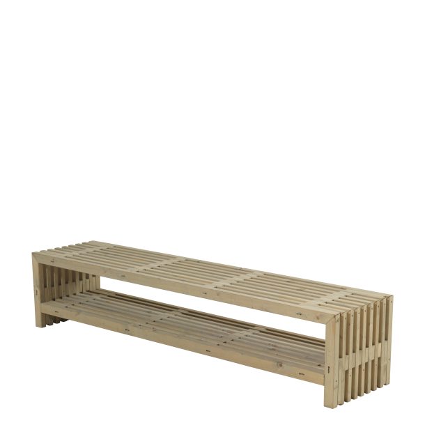 Plus Rustik Trallebnk Design m/hylde 218x49x45 cm