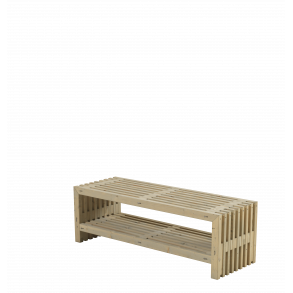 Plus Rustik Trallebnk Design m/hylde 138x49x45 cm