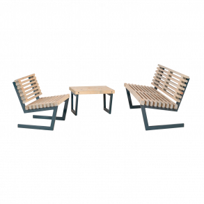 Plus Siesta Loungest 2 Bestr af:  Sofa, stol og lille bord