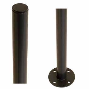 Plus Stlstolpe rund med fod 42,4mm x96cm