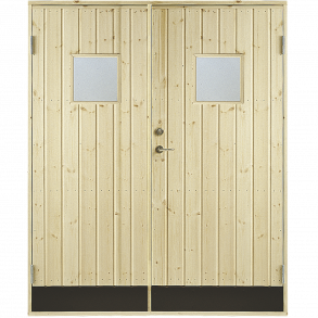 Plus Plus udhusdr dobbelt, m/glas, m/karm 1512x1978mm