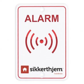 SIKKERTHJEMt ALARMSKILT