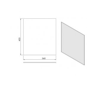 (TT1) Glas 360 x 402mm