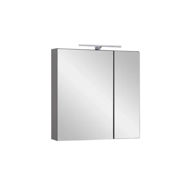 Spejlskab Natur Gr&#229;/hvid                   60x60x14,5CM