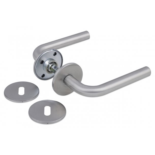 Jasa Drgreb L-form 19 mm. - Rustfri - Med klik roset - Indvendig brug