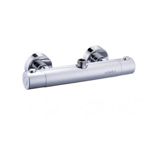 Brusetermostat med rr op, krom