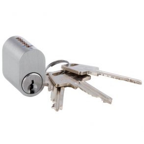 Jasa cylinder 6-stift oval m/3 ngler 1 stk banke/dirkesikring