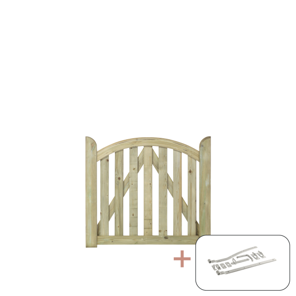 Ligno Enkeltlge inkl. beslag hjrehngt - 100&times;88/85 cm