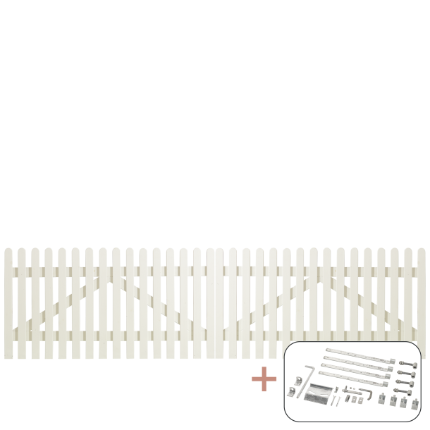 Retro Dobbeltlge inkl. beslag - 300&times;80 cm