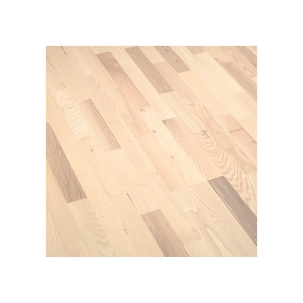 Timberman Parket 3-stav Ask Accent Brstet Ultramat Lak Hvid