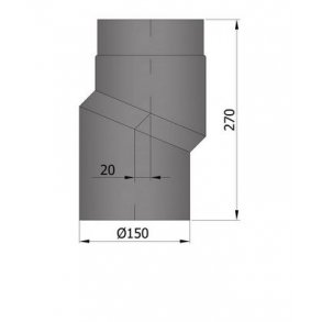 Rgrr 150 Bjning S - forskyder 20mm, L=270