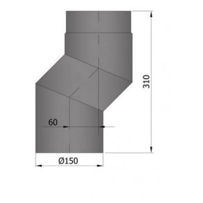 Rgrr 150 Bjning S - forskyder 60mm, L=310