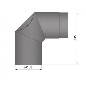 Rgrr 150 Bjning 2x45° med dr, kort (245x245)