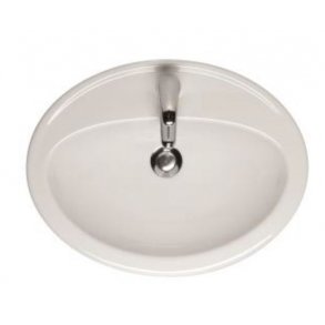 Hndvask til nedfldning 535 x 410 x 175 mm, hvid. Leveres uden armatur