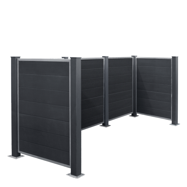 Renovationsskjul Futura - m/kompositstolper til fundament