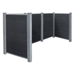 Renovationsskjul Futura - m/stlstolper til nedstbning