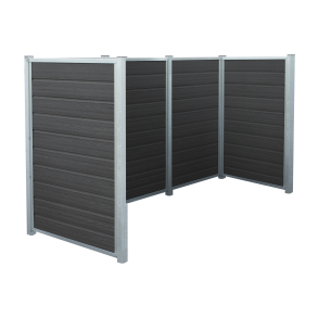 Renovationsskjul Artura m/stlstolper til nedstbning