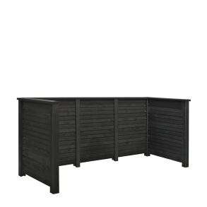 Renovationsskjul Plank Profil - Sort - m/trstolper til nedgravning