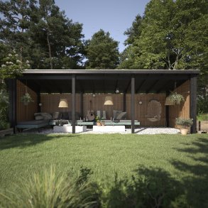 Nordic Multi Havehus 14 m² - 3 moduler ben - inkl. tagpap/alulister