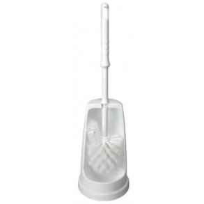 Target toiletbrste, med kantbrste. Hj model. Hvid plastik