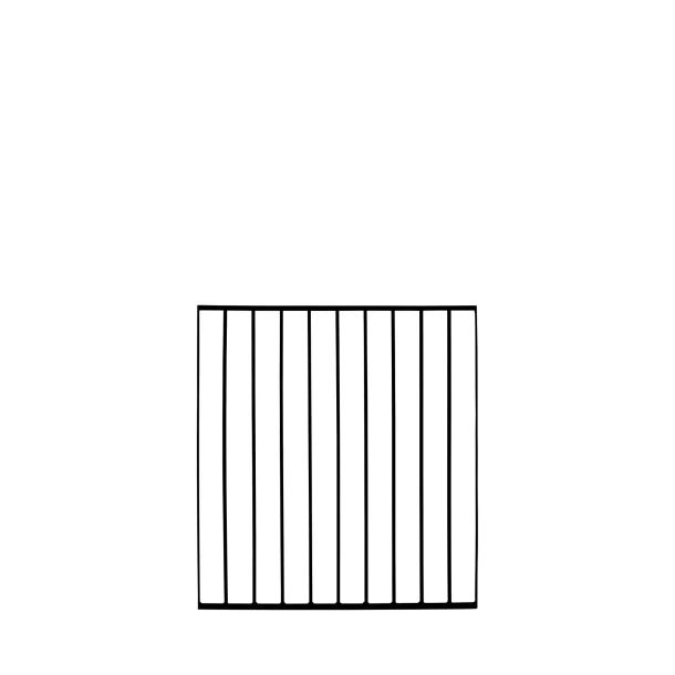 PLUS Basic Gelndersystem Sort RAL9005 glans30 3x90x98CM