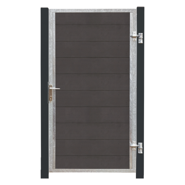 Plus Futura Kompositlge HI 99&times;180 cm + 16 cm grsorte stlstolper