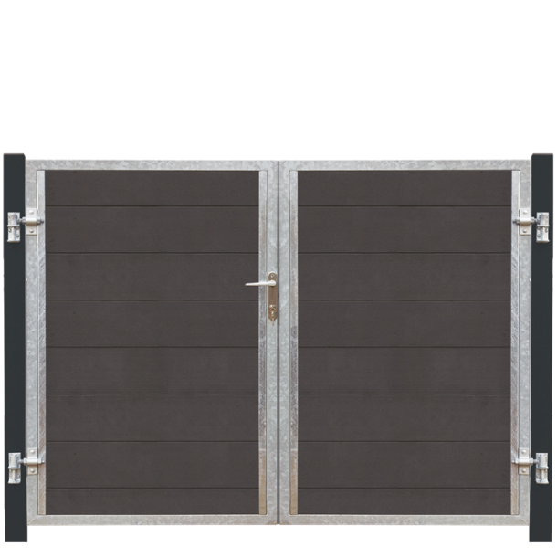 Plus Futura Dobbeltlge VI 197&times;145 cm + 16 cm grsorte stlstolper