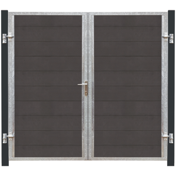 Plus Futura Dobbeltlge VI 197&times;180 cm + 16 cm grsorte stlstolper