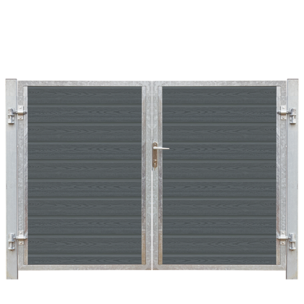 Plus Artura Dobbeltlge HI 197&times;135 cm + 16 cm galvaniserede stlstolper