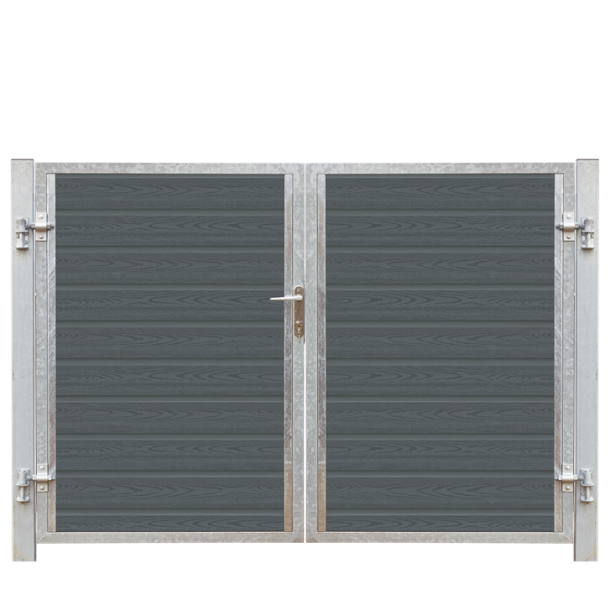 Plus Artura Dobbeltlge VI 197&times;135 cm + 16 cm galvaniserede stlstolper