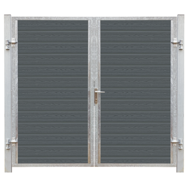 Plus Artura Dobbeltlge HI 197&times;175 cm + 16 cm galvaniserede stlstolper