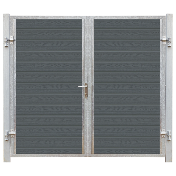 Plus Artura Dobbeltlge VI 197&times;175 cm + 16 cm galvaniserede stlstolper