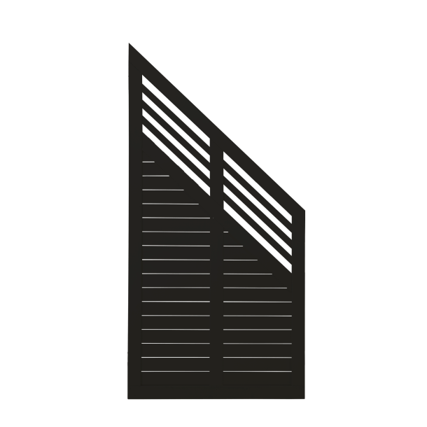 Plus Decora Skr-element 90x180/95 cm Fungicid beh. grundmalet sort